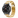 Ally 22mm Gear S3 Watch 4 46mm Paslanmaz Çelik 3 Bakla Kayış-GOLD1