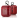Ally Leather Case Apple Airpods 1-2 PU Deri Koruma Kılıfı-KIRMIZI0