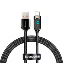 Baseus Display USB to Type-C 66W Hızlı Şarj Veri Kablosu 1mt