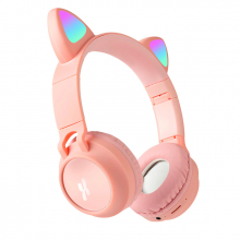 Xmowi C1 Led Işıklı Kedi Kulak Kablosuz Kulaküstü Bluetooth Kulaklık