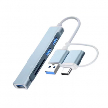 ALLY A-807 5in1 Type-C + USB Girişli USB 3.0 Çoğaltıcı Hub Adaptör