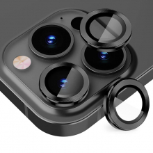 ALLY iPhone 14 Pro-14 Pro Max 3D Metal Çerçeveli Kamera Lens Koruyucu
