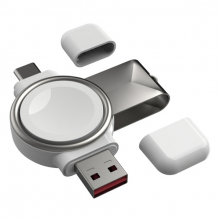 ALLY Apple iWatch İçin Taşınabilir 2 in 1 USB + Type-C Şarj Standı
