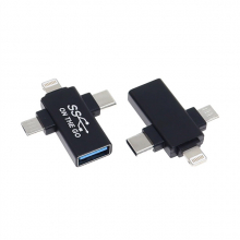 ALLY 3in1 OTG Çevirici Dönüştürücü Adaptör Type-C + Micro USB + Lightning