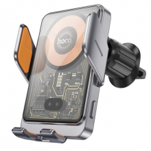 HOCO HW7 Transparent Discovery Edition Kablosuz Şarjlı Araç İçi Havalandırma Telefon Tutucu