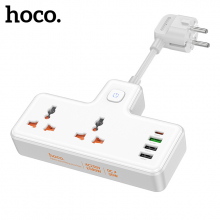 HOCO AC11A 2500W 2 Priz + 3 USB + 30W Type-C Multifonksiyonel Priz Çoğaltıcı Şarj Aleti