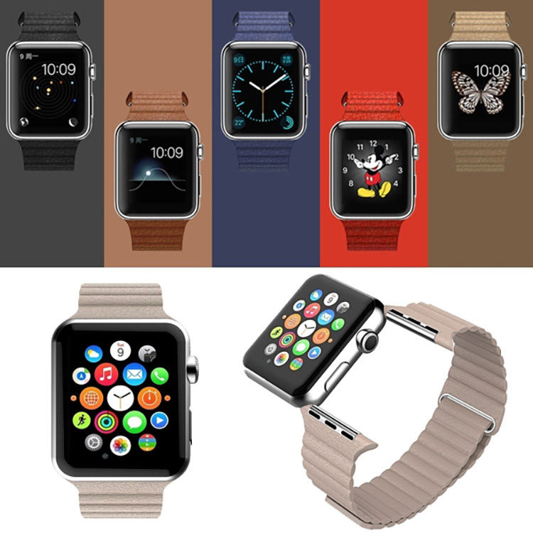 Можно вернуть смарт часы. Кожаный ремешок с магнитной застежкой для Apple watch 44mm. Ремешок Apple watch Magnetic. Ремешок с красным леопардовым принтом для эпл вотч. Часы Apple watch ремень бежевый двусторонний.